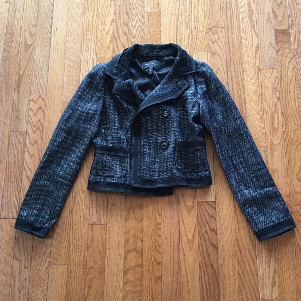 Bcbg Maxazria Black and Gray Jacket Size : Xs